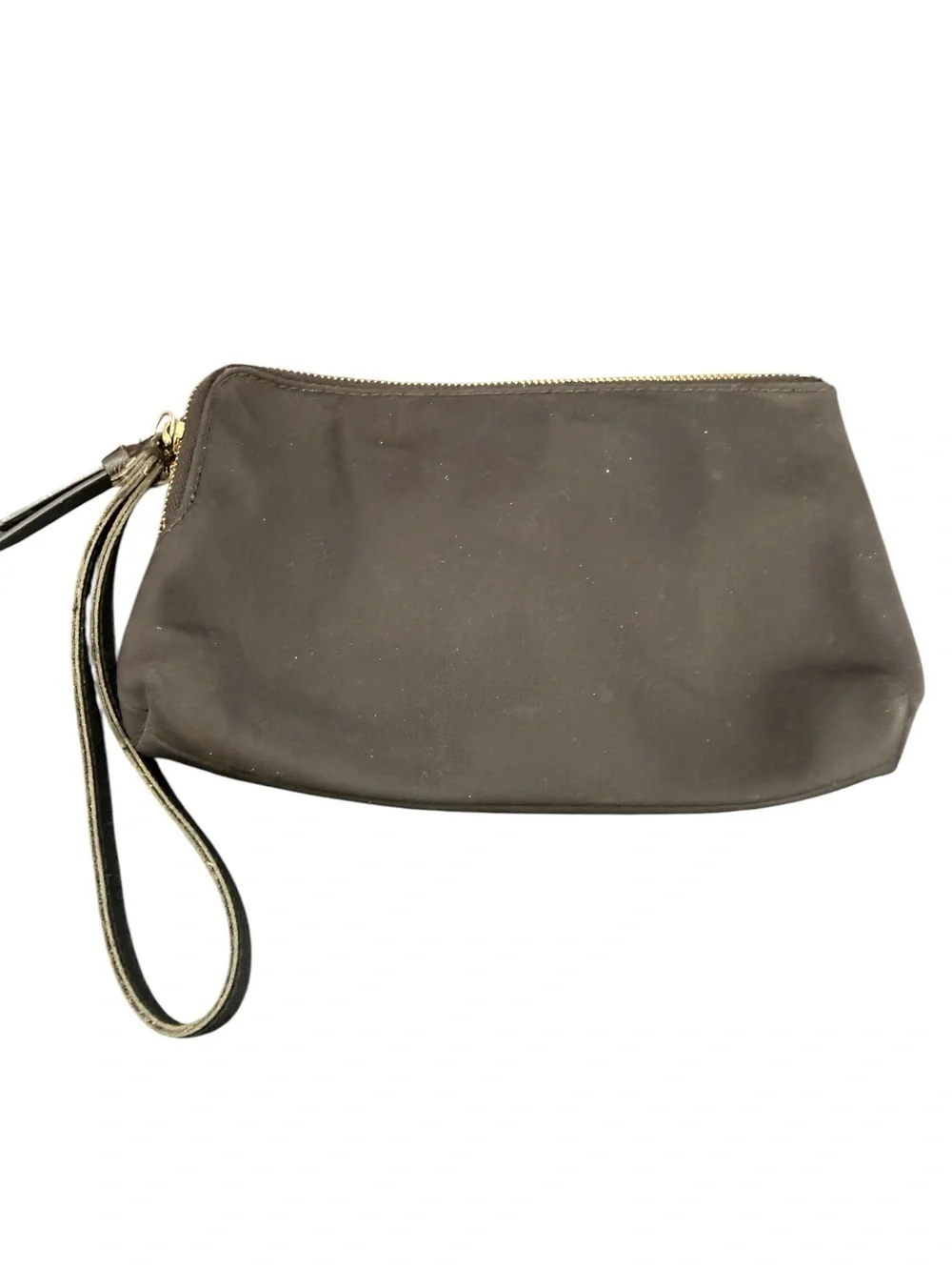 kate spade black wristlet clutch with gold plaque